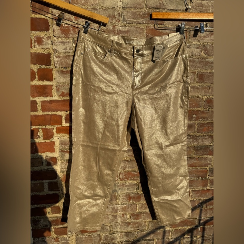 Lands' End Gold Boot Cut Pants